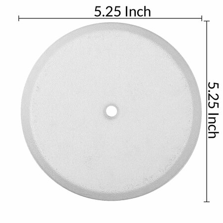 American Built Pro Clean-Out Cover Plate, 5-1/4 in. Diameter Plastic Flat White (25-pk) 105FW P25